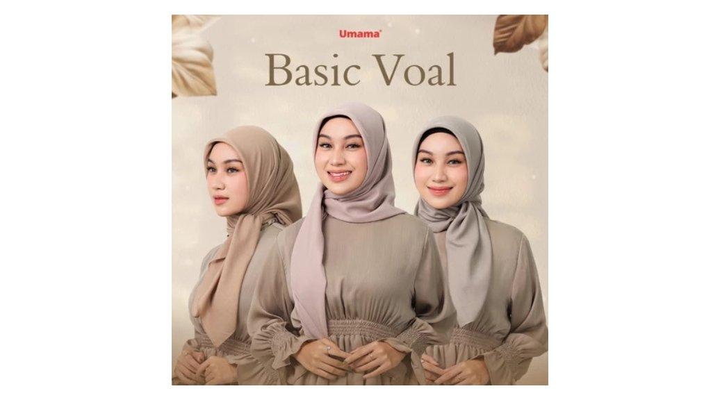 Basic Voal Umama Scarf Kerudung Polos Jilbab Segi Empat Hijab