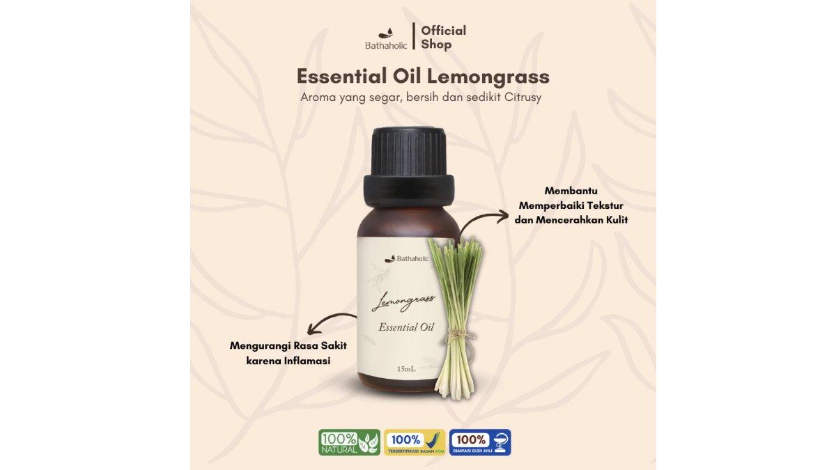 Bathaholic - Lemongrass Pure Essential Oil