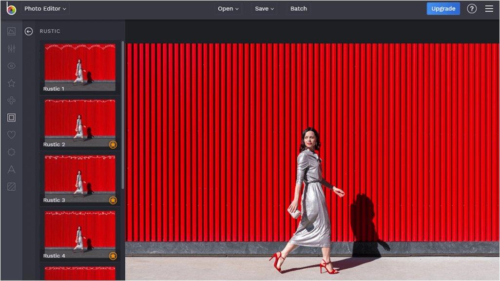 BeFunky hadir dengan efek visual dan filter artistik yang unik. Plus, ada fitur batch editing untuk kamu yang ingin hasil seragam dengan cepat.