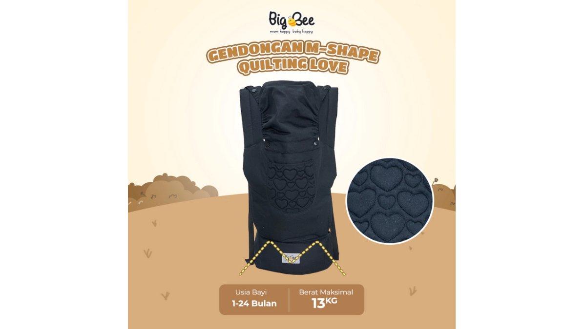 Big Bee Gendongan SSC M Shape Quilting Love Series BBG0013HITAM