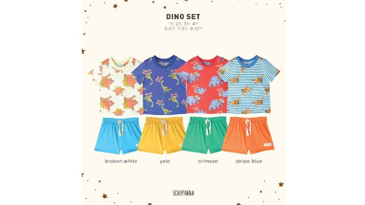 Bohopanna Dino Set - Setelan Baju Anak Laki-Laki  