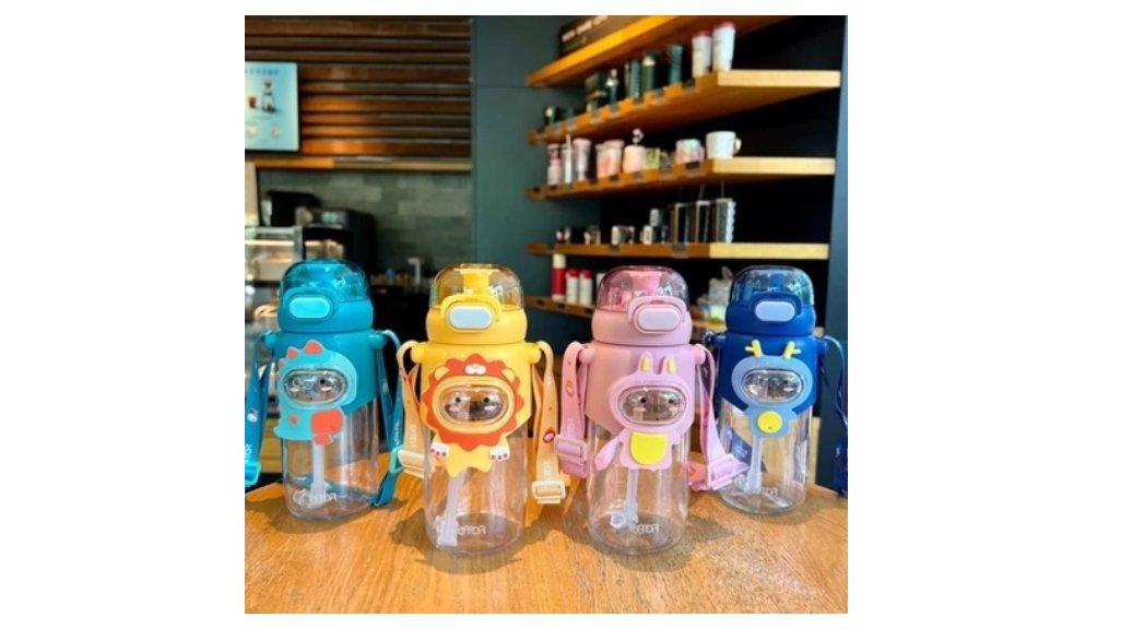 Botol Minum Anak 2in1 Sedot & Teguk Animal Design 600ml