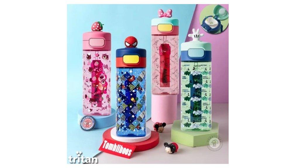Botol Minum Anak Disney Original Tritan 530ML BPA Free Tahan Banting