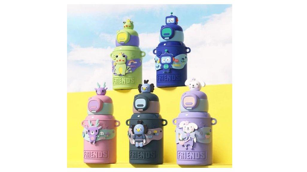 Botol Minum Anak Stainless 450ml /Skoola Botol Tempat Air Minum