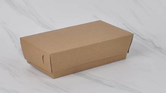 Kotak makanan kertas yang dapat untuk wadah pecahan kaca.