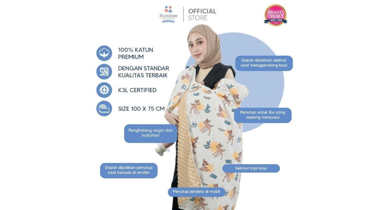 Bumbee Collection - Selimut On The Go 6 Fungsi In 1 Blanket FREE Ziplock