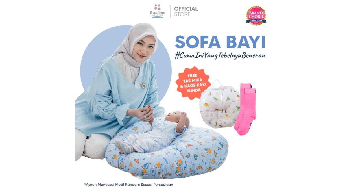 Bumbee Collection - Sofa Bayi Untuk Belajar Duduk & Tummy Time FREE Tas mika