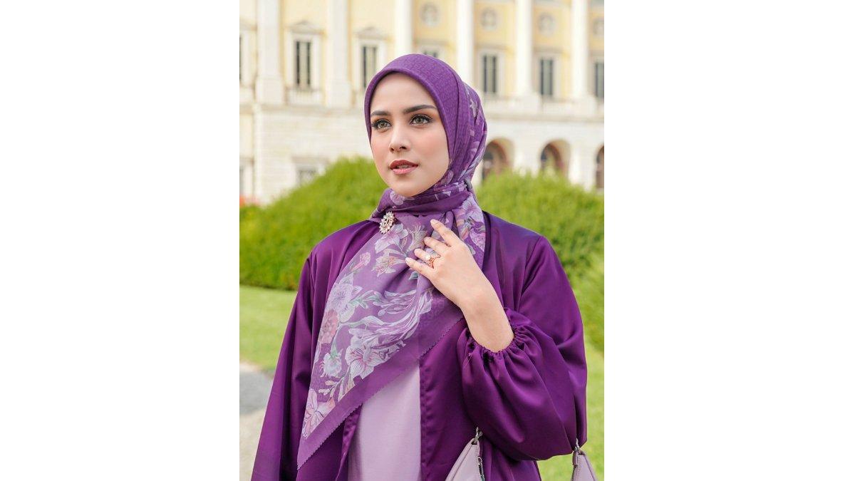 Buttonscarves Farra Voile Square Butterfly Pea