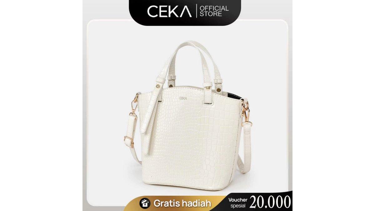 CEKA Tas Wanita Charlotte Sling Bag Motif Croco Hand Bag Tas Selempang Berkualitas