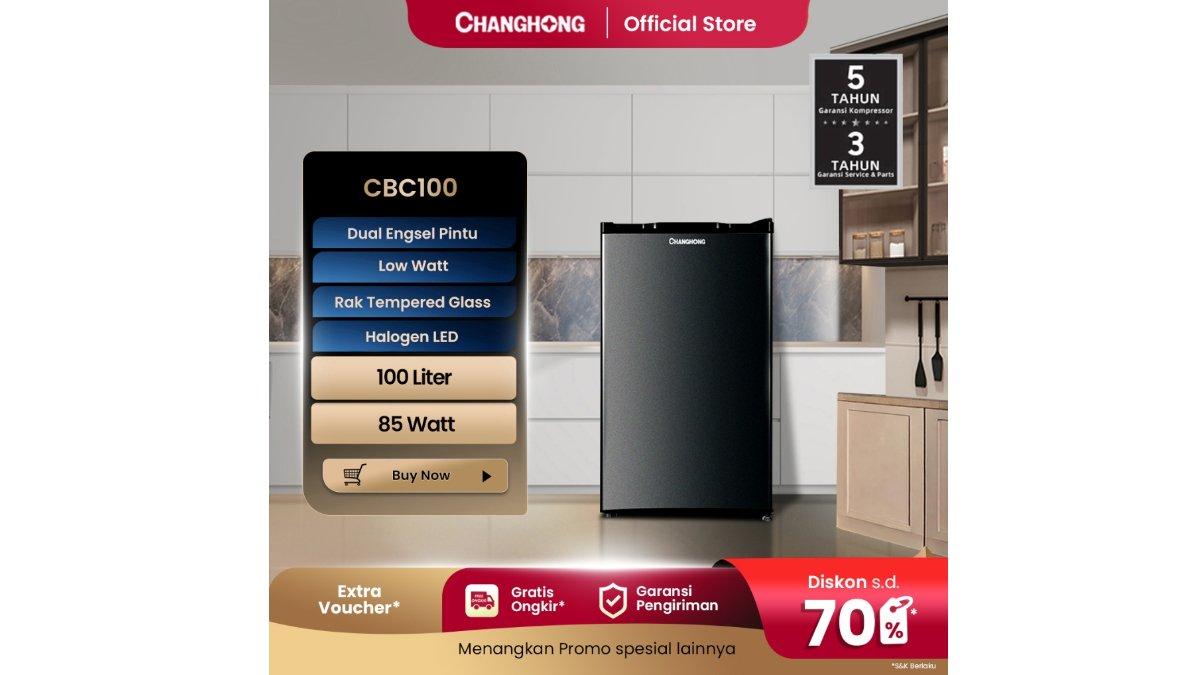 CHANGHONG Kulkas 1 pintu 100 Liter CBC 100 produk