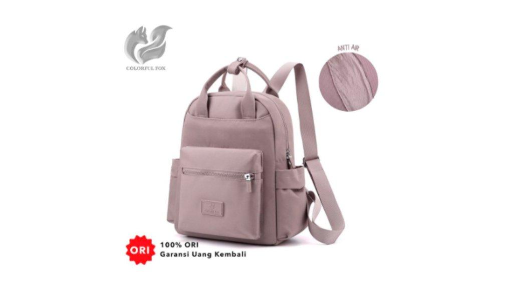 COLORFUL FOX 0493 Tas Ransel Wanita Backpack Wanita Remaja Tas Bahan Anti Air