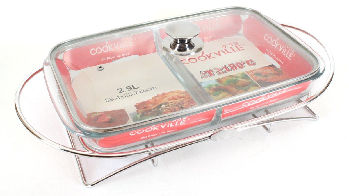 COOKVILLE Chafing Dish i518 Rectangular Large W/ Partition