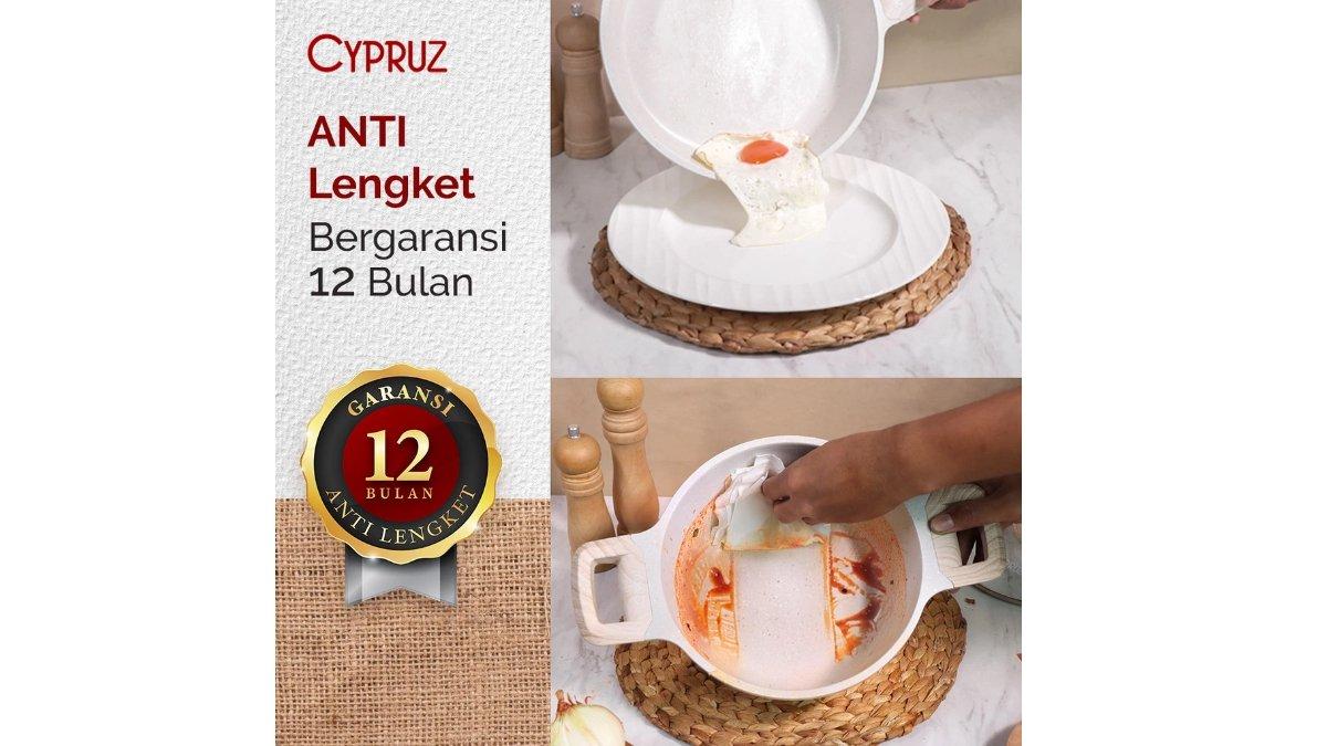 CYPRUZ Casserole Pan Stock Pot dirancang antilengket.