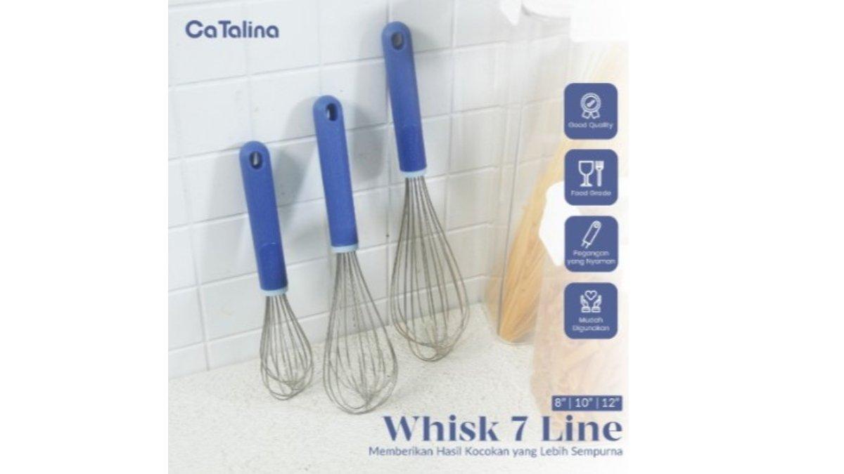 CaTalina Kocokan Telur Adonan Whisk 7 Line 8 10 12 Inch beragam seri.