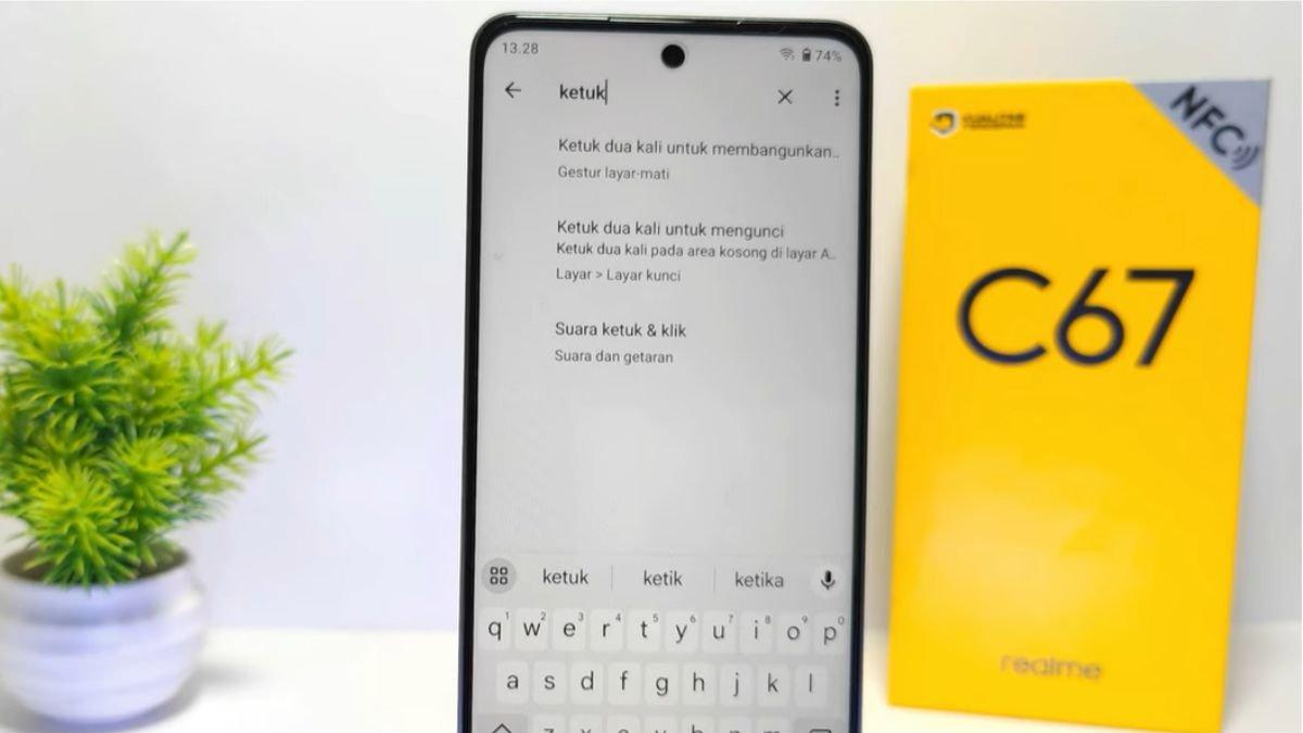 Ilustrasi tampilan layar HP realme yang bisa diatur tingkat kecerahannya guna menghemat pemakaian daya baterai