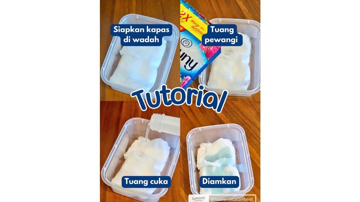 Cara membuat pengharum ruangan pakai pewangi pakaian dan cuka makan.