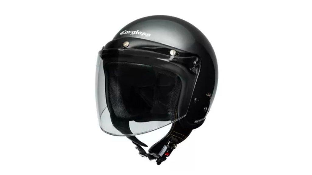 Cargloss CFM Retro Visor Flat Smoke Helm Half Face - Avorio Naide