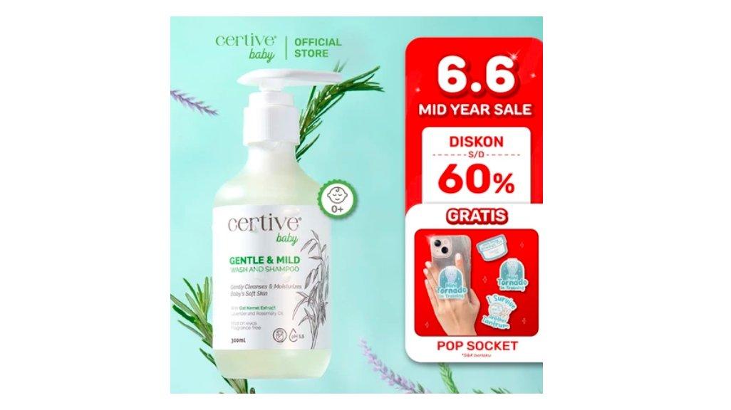 Certive Baby Gentle & Mild Wash and Shampoo 300ml