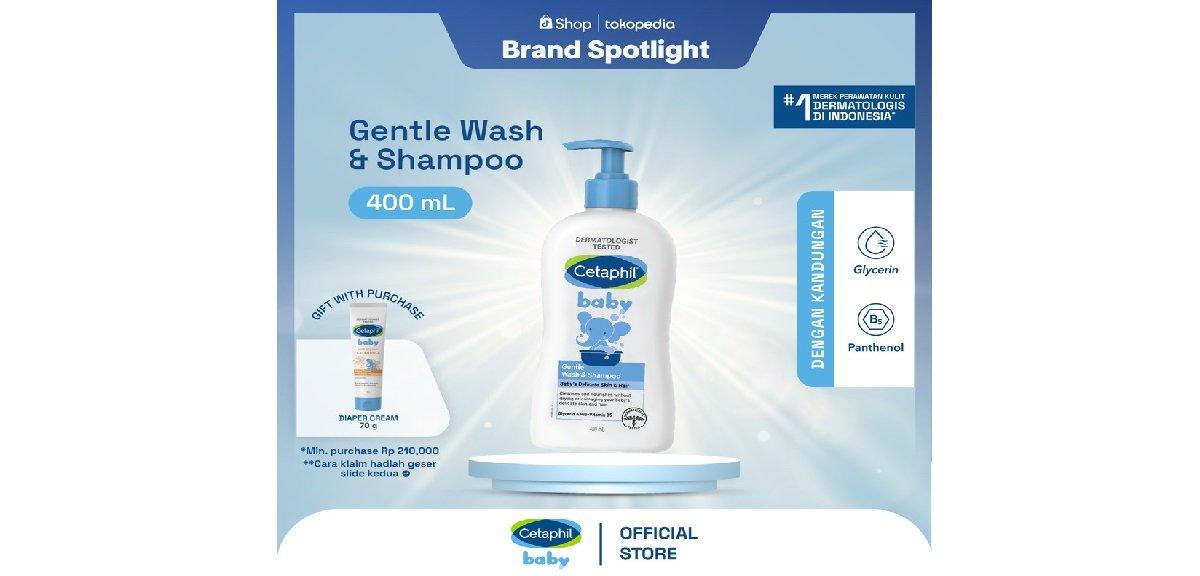 Cetaphil Baby Gentle Wash & Shampoo 400ml dengan Glycerin dan Panthenol