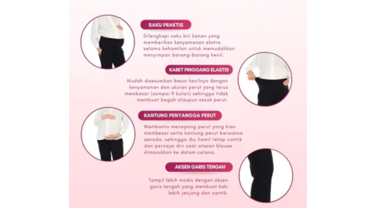 Cheerilee Celana Ibu Hamil Kerja Cutbray Scuba Premium