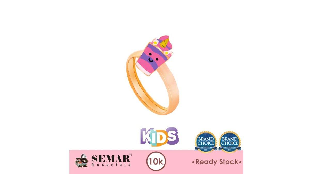 Cincin Emas Anak Colour Bouba Unicorn Gold 10K Semar Nusantara