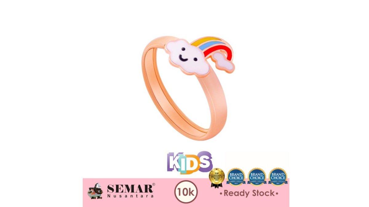 Cincin Emas Anak Colour Sweet Rainbow Gold 10K Semar Nusantara