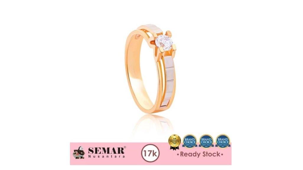Cincin Emas Catarina Wedding Gold Cincin Nikah 17K Semar Nusantara