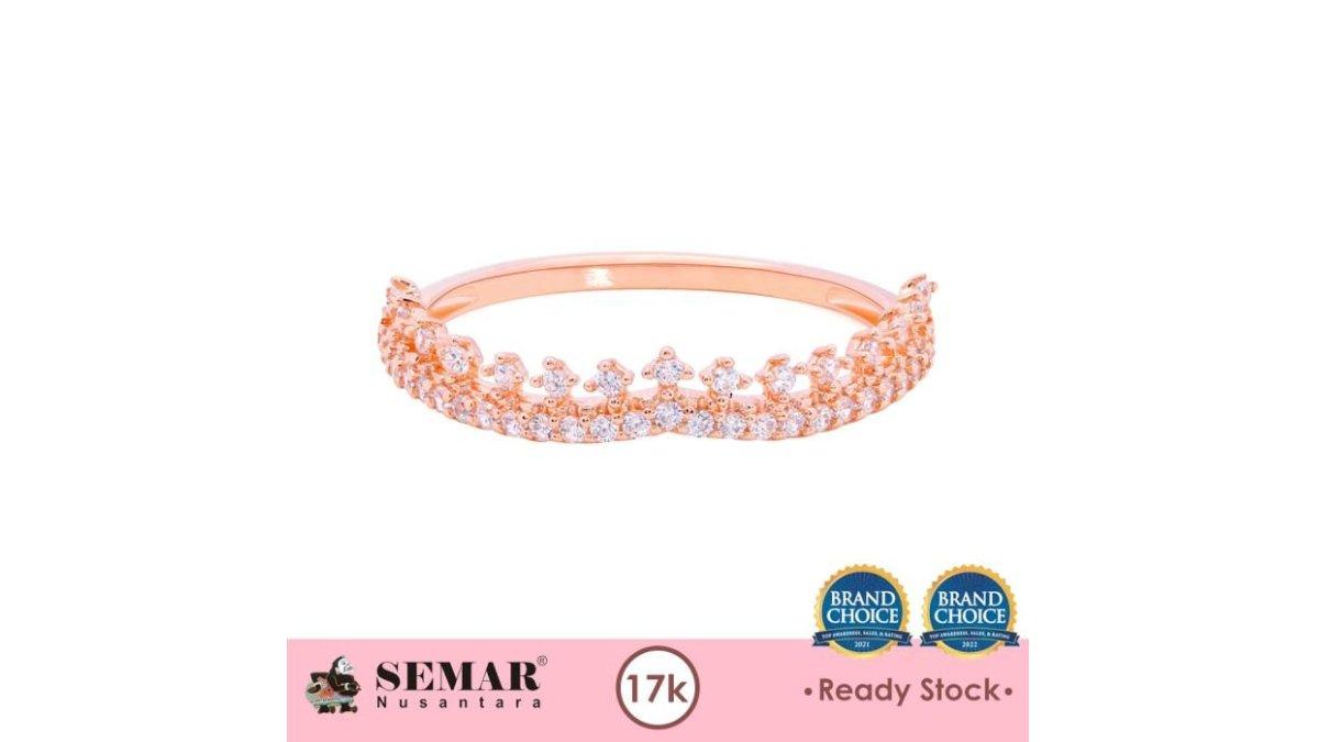 Cincin Emas Cheryl Rose Gold 17K Semar Nusantara