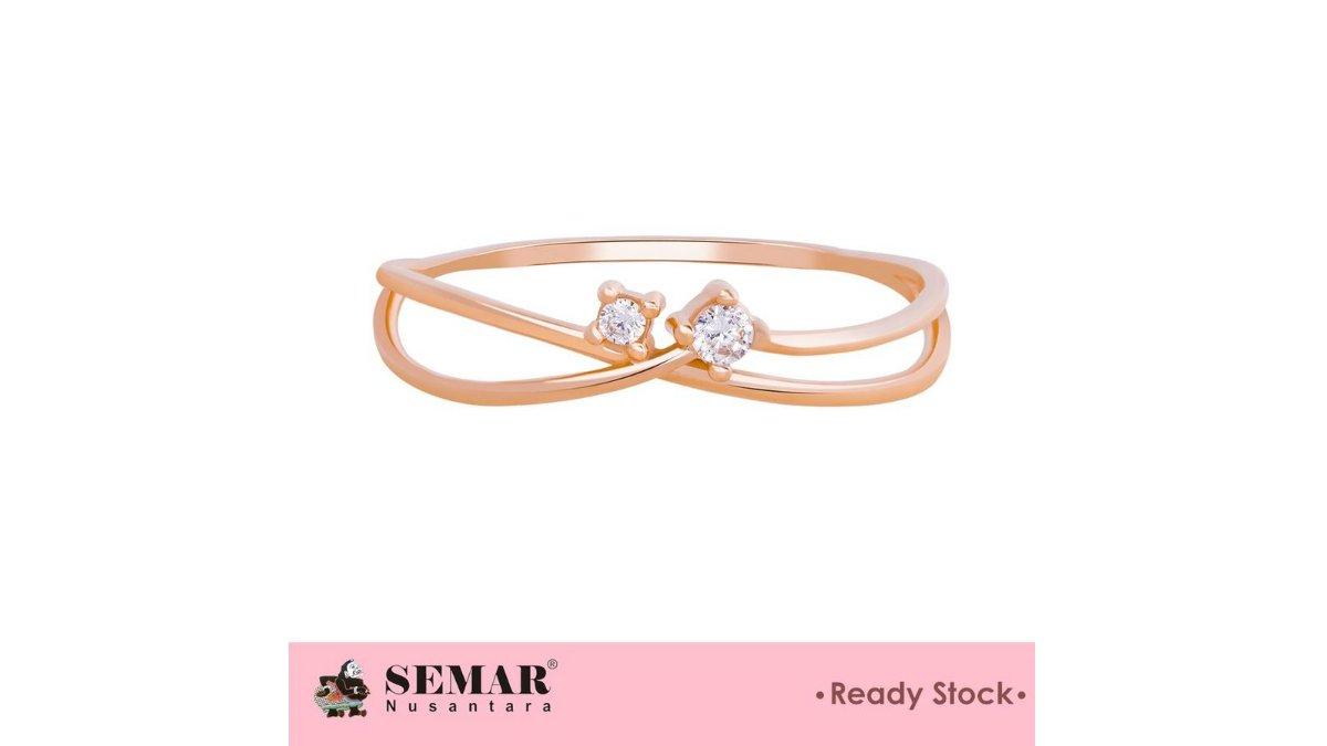 Cincin Emas Falisha Rose Gold 17K Semar Nusantara