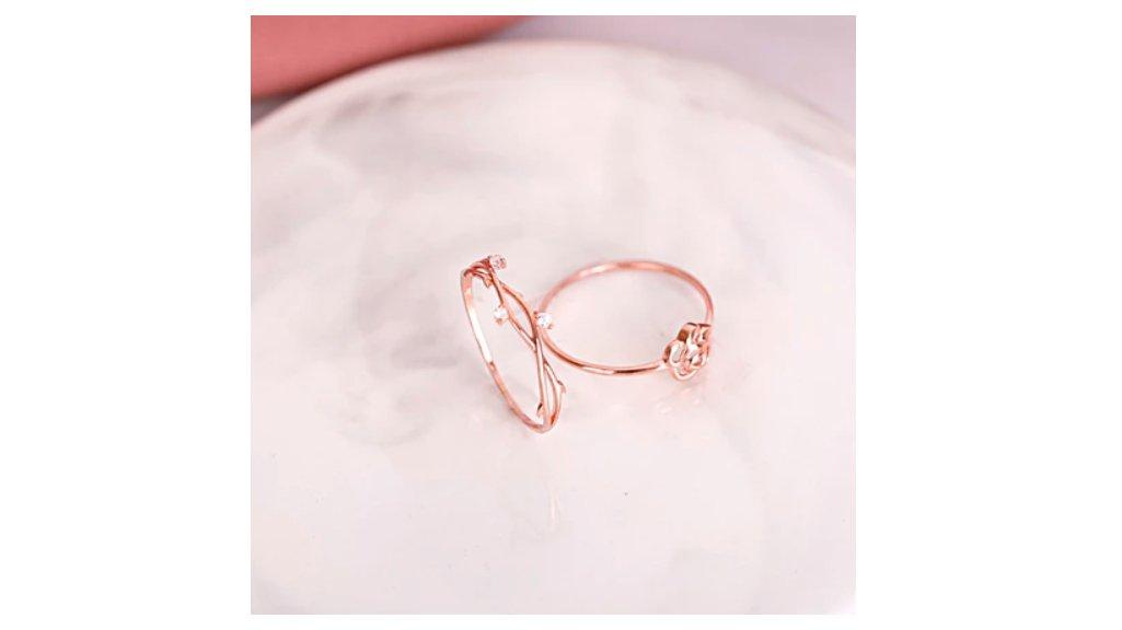 Cincin Emas Twisty - Cincin Emas Ranting Dedaun - Toko Emas Gadjah
