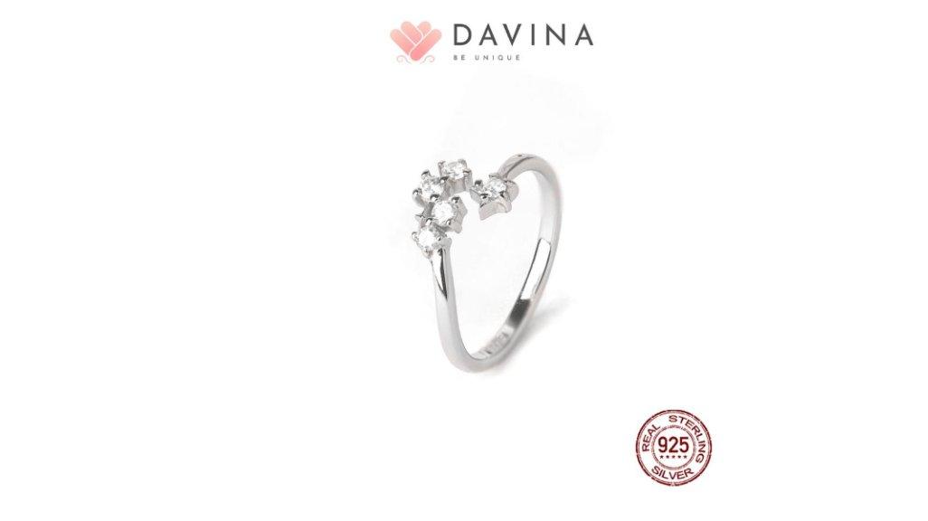 Cincin Wanita Perak S925 Bintang Star Adjustable