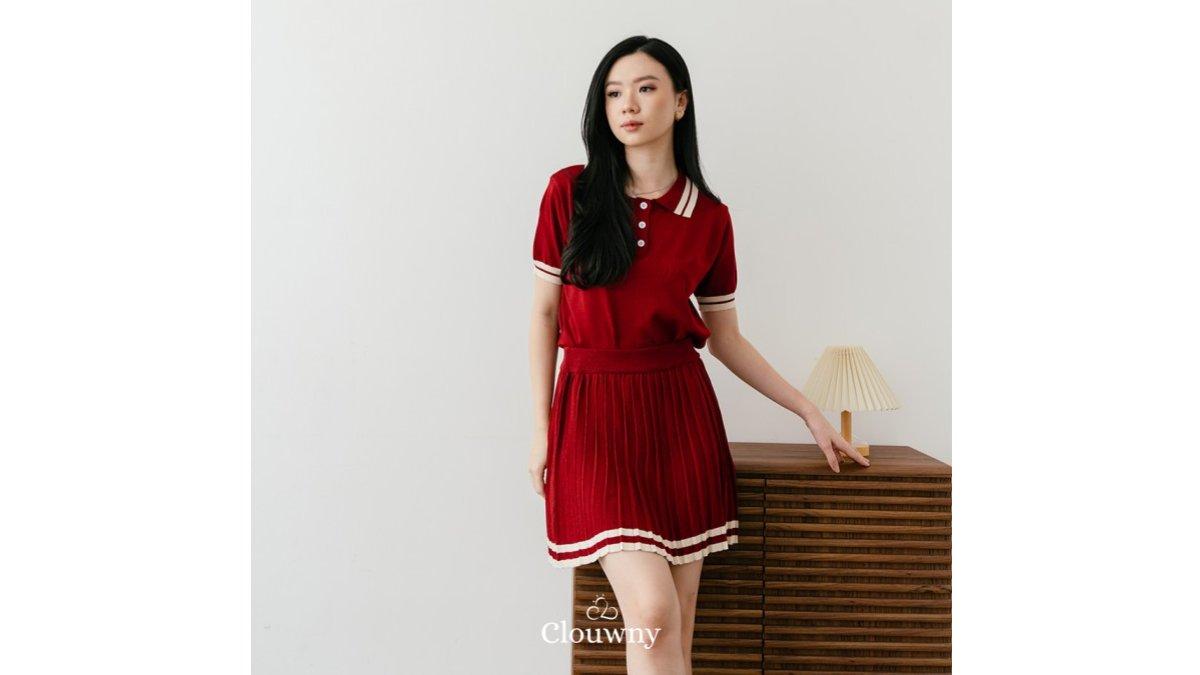 Clouwny Pluto Knit Set Premium Knitt Setelan Wanita Korean Look
