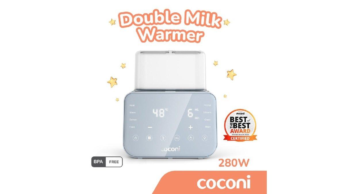 Rekomendasi Penghangat ASI - Coconi Smart Double Milk Warmer & Sterilizer.