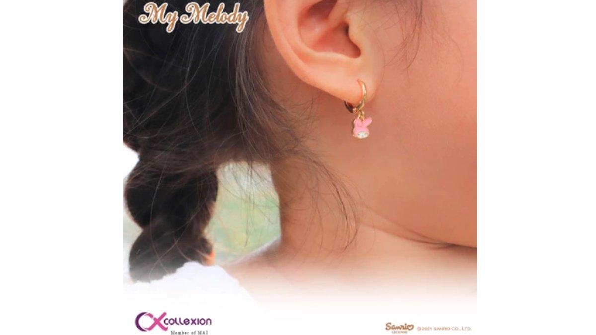 Collexion Classic My Melody Drop Earrings Anting Anak Lapis Emas