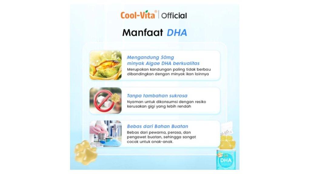 Kandungan Coolvita DHA Gummy Suplemen Anak