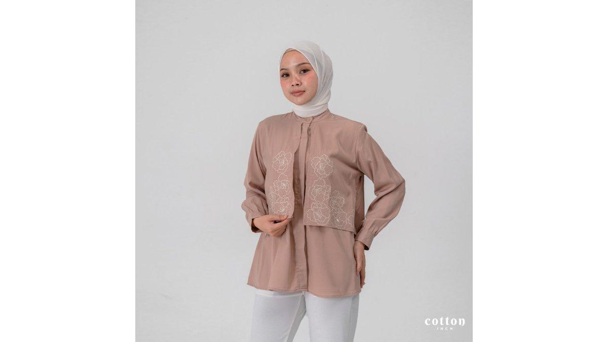 Cotton Inch - Bertha Kemeja Oversize Wanita Dengan Rompi