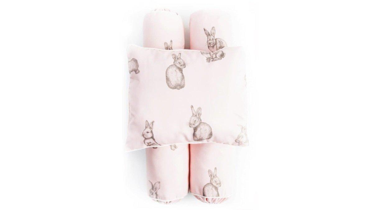 Cottonseeds Pillow Bolster Set Brown Bunny