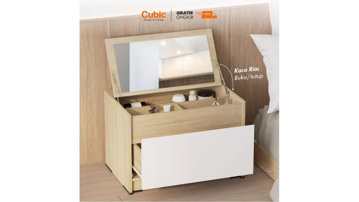 Cubic Meja Rias Lesehan Meja Samping LUNA MR 60 S