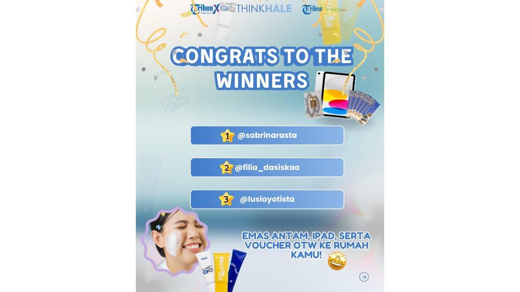 DAFTAR PEMENANG 1 sampai 3 #FEELGOODWITHHALE