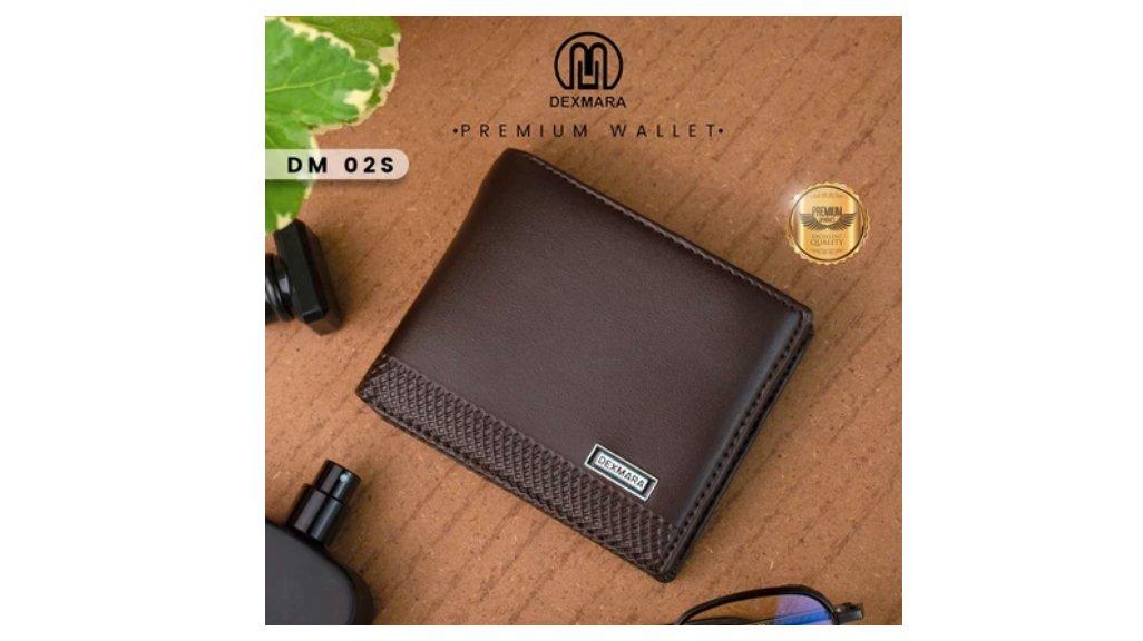 DEXMARA Dompet Pria Keren Original Branded Elegan Free Box Bahan Kulit Sintetis PVC DM 02S