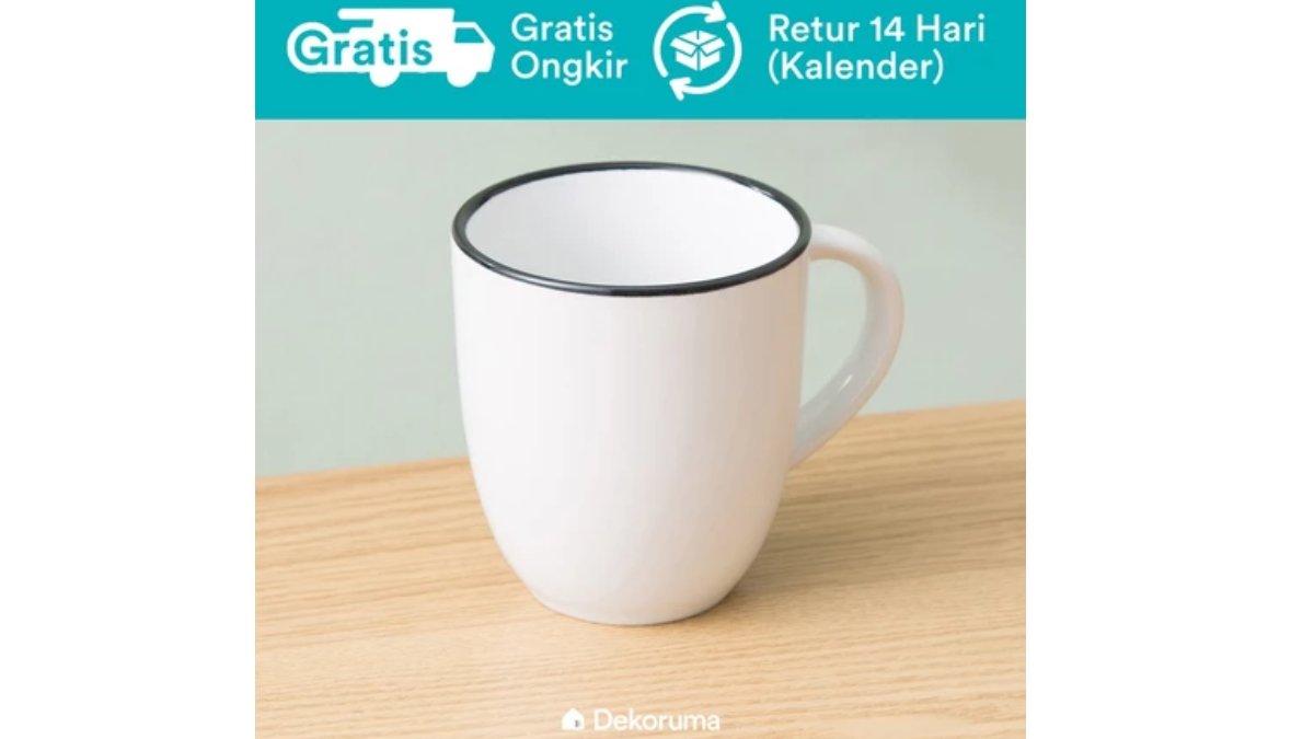 Dekoruma Rippa Gelas Polos dari Stoneware