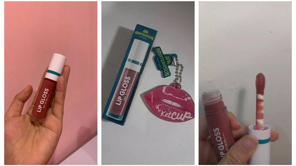 Desain kemasan AMATERASUN Lip Gloss SPF29 PA++++