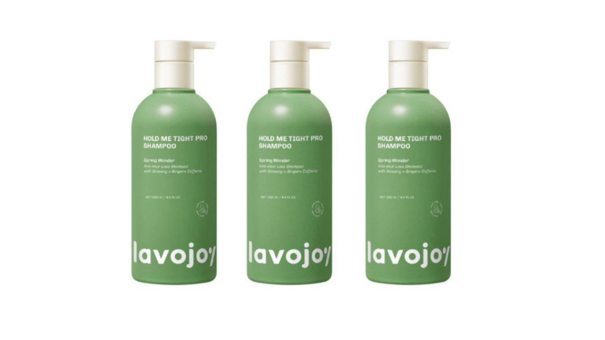 Desain kemasan lavojoy Hold Me Tight Pro Shampoo Spring Wonder