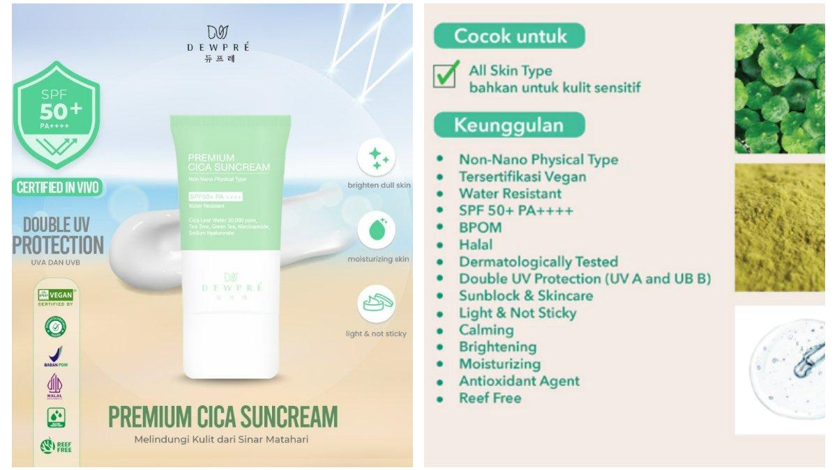 Dewpre Premium Cica Suncream
