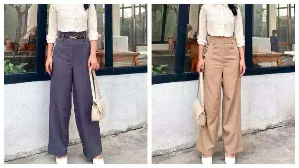 Diora Pants - Celana Fit Dan Kulot Wanita Highwaist Loose Pants Straight Cut Wanita Panjang Premium