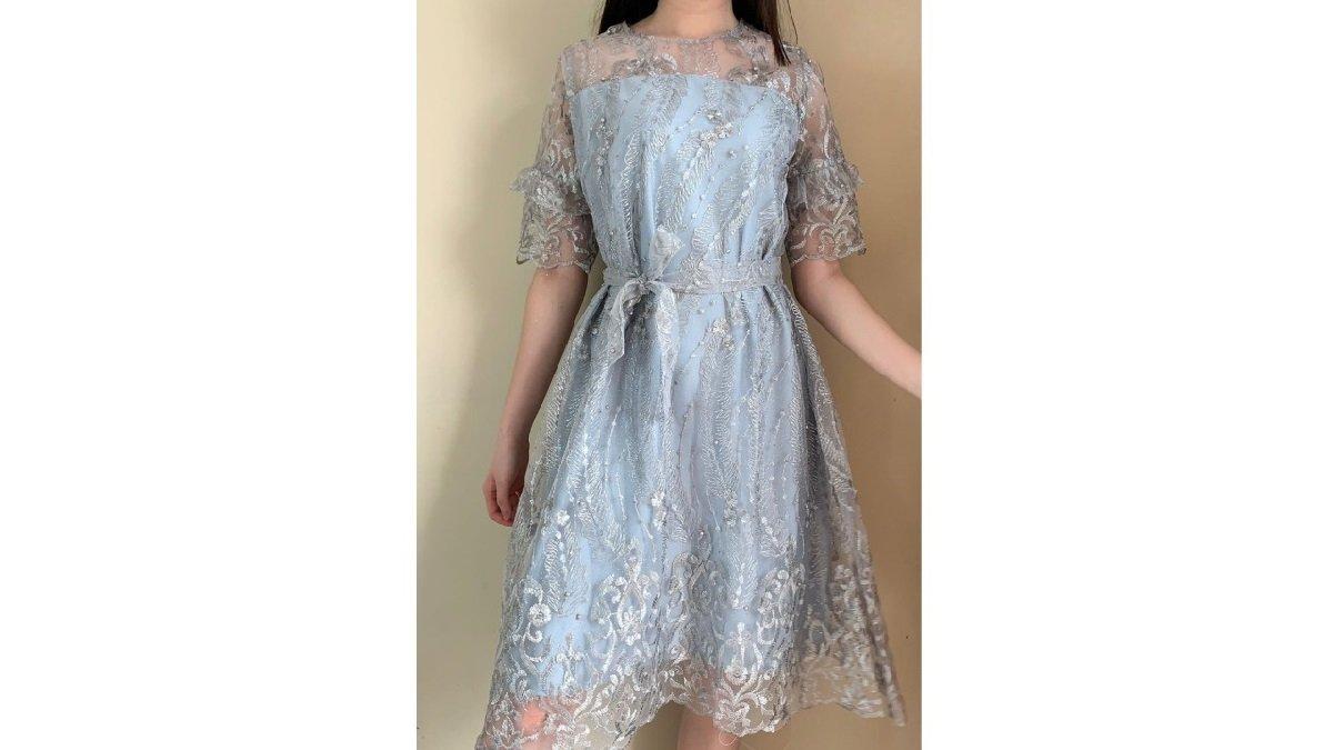 Dress Pesta Premium Full Brukat Cocok untuk Natalan