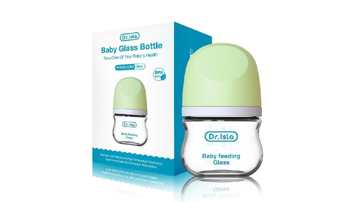 Dr.isla Dot Bayi Botol Susu Kaca 90ml BPA Free GB01