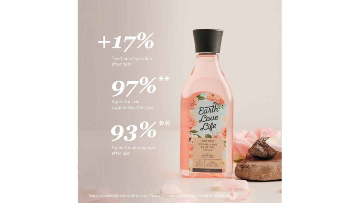 EARTH LOVE LIFE Bulgarian Rose & East Nusa Vanilla Body Wash