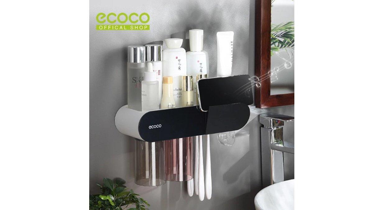 ECOCO Magnetic Toothbrush Rack (Two Cups)