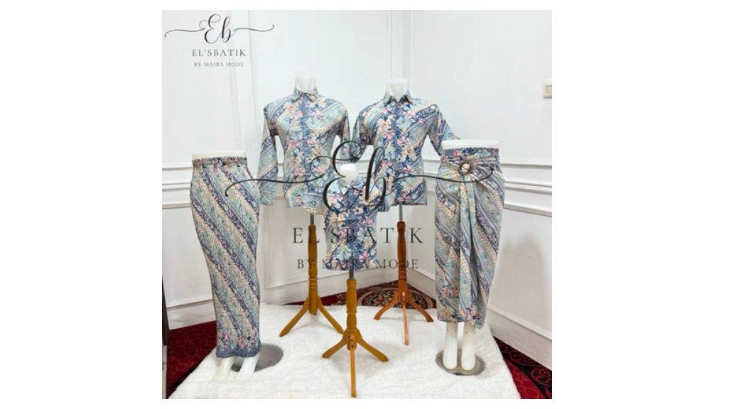 Elsbatik Laras KD Batik Couple Keluarga Ayah Ibu Anak Bahan Premium